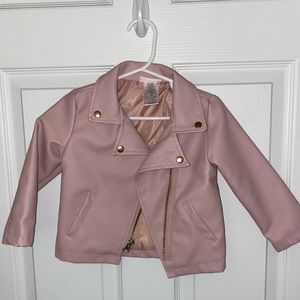 Pink pleather jacket (toddler)